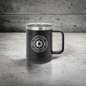 Custom Polar Camel 15 oz Vacuum Insulated Mug with Slider Lid – Personalized Stainless Steel Coffee Mug | Laser Engraved Gift by HP Design