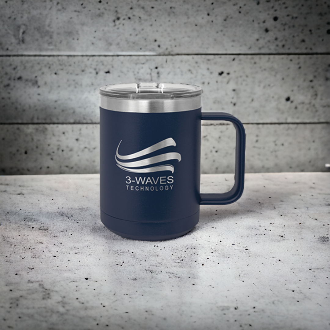 Custom Polar Camel 15 oz Vacuum Insulated Mug with Slider Lid – Personalized Stainless Steel Coffee Mug | Laser Engraved Gift by HP Design