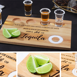 Customizable Tequila Shot Glasses Serving Tray - The Ultimate Party Companion