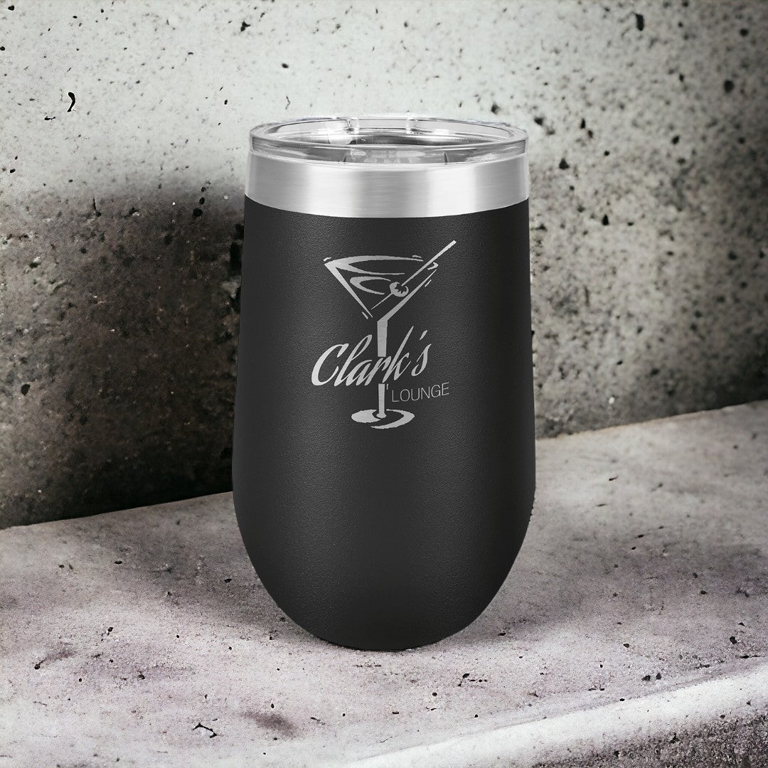 Customizable Elegance: Polar Camel 16 oz. Stemless Wine Tumbler