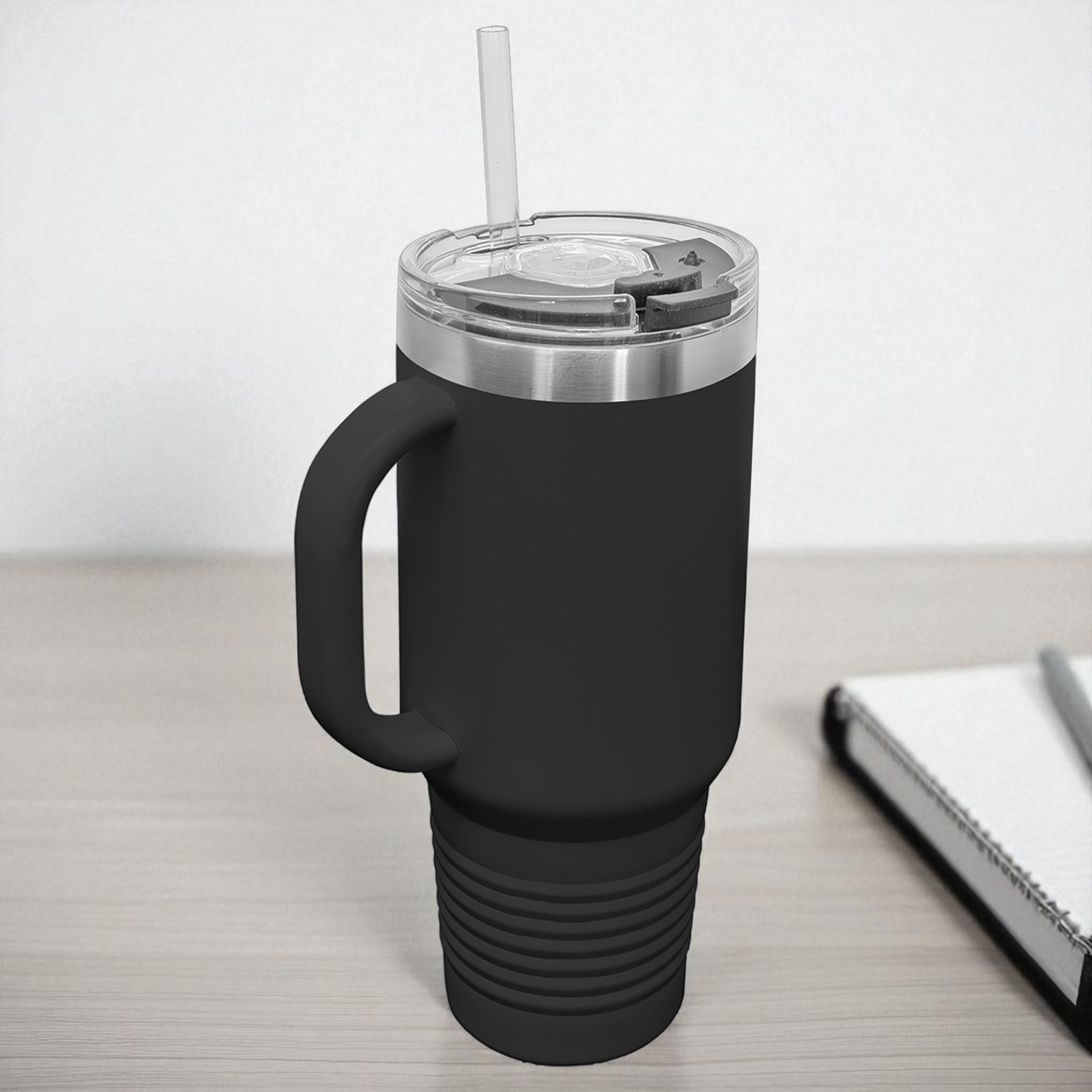 Custom Polar Camel 40 oz. Travel Mug with Handle & Straw – Personalized Stainless Steel Insulated Tumbler