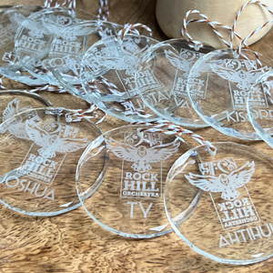 FUNDRAISER Rock Hill Orchestra 2025–2026 Crystal Ornament – 3" Round Faceted Keepsake