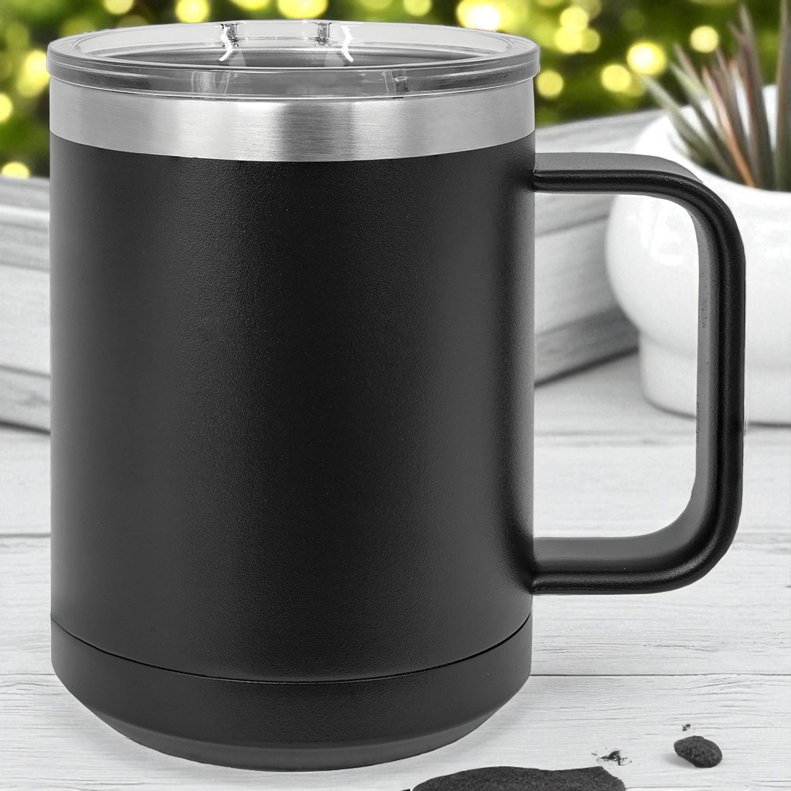 Custom Polar Camel 15 oz Vacuum Insulated Mug with Slider Lid – Personalized Stainless Steel Coffee Mug | Laser Engraved Gift by HP Design