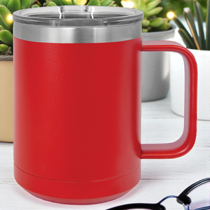 Custom Polar Camel 15 oz Vacuum Insulated Mug with Slider Lid – Personalized Stainless Steel Coffee Mug | Laser Engraved Gift by HP Design