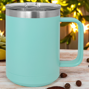 Custom Polar Camel 15 oz Vacuum Insulated Mug with Slider Lid – Personalized Stainless Steel Coffee Mug | Laser Engraved Gift by HP Design