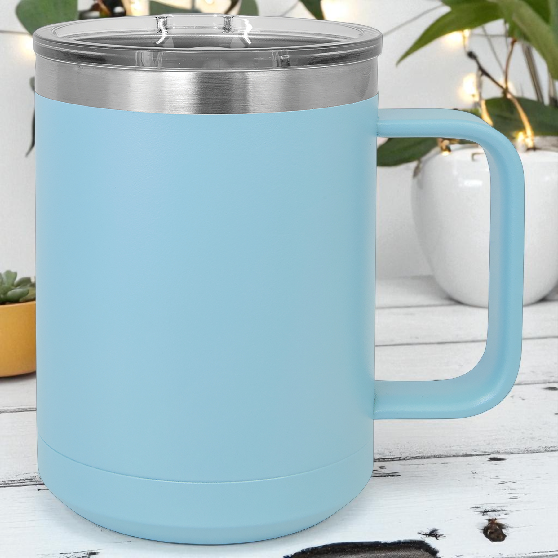 Custom Polar Camel 15 oz Vacuum Insulated Mug with Slider Lid – Personalized Stainless Steel Coffee Mug | Laser Engraved Gift by HP Design