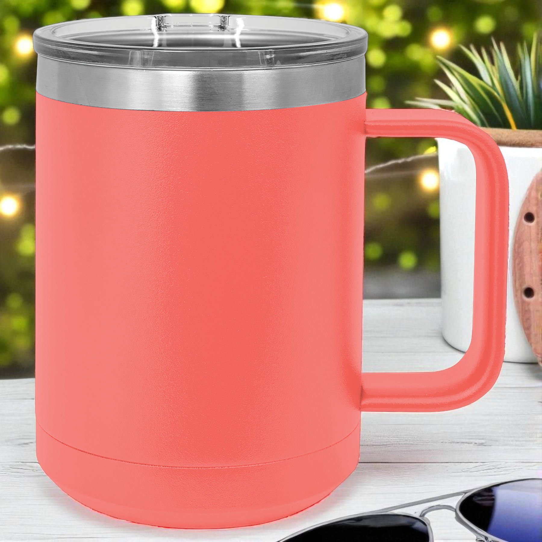 Custom Polar Camel 15 oz Vacuum Insulated Mug with Slider Lid – Personalized Stainless Steel Coffee Mug | Laser Engraved Gift by HP Design