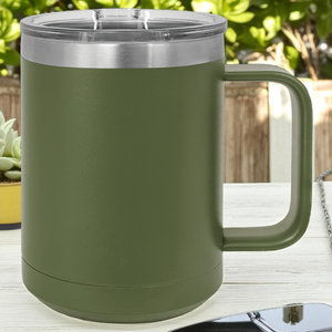 Custom Polar Camel 15 oz Vacuum Insulated Mug with Slider Lid – Personalized Stainless Steel Coffee Mug | Laser Engraved Gift by HP Design