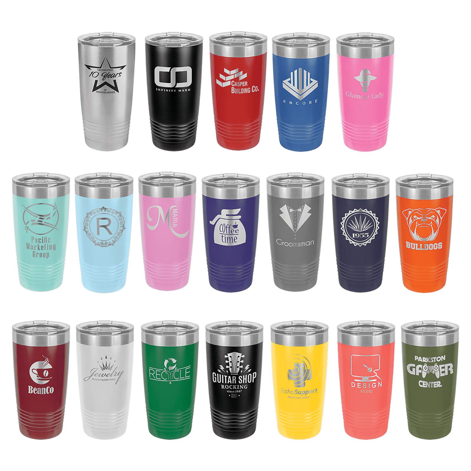 Custom Polar Camel 20 oz. Ringneck Vacuum Insulated Tumbler with Lid – Personalized Stainless Steel Mug for Hot & Cold Drinks