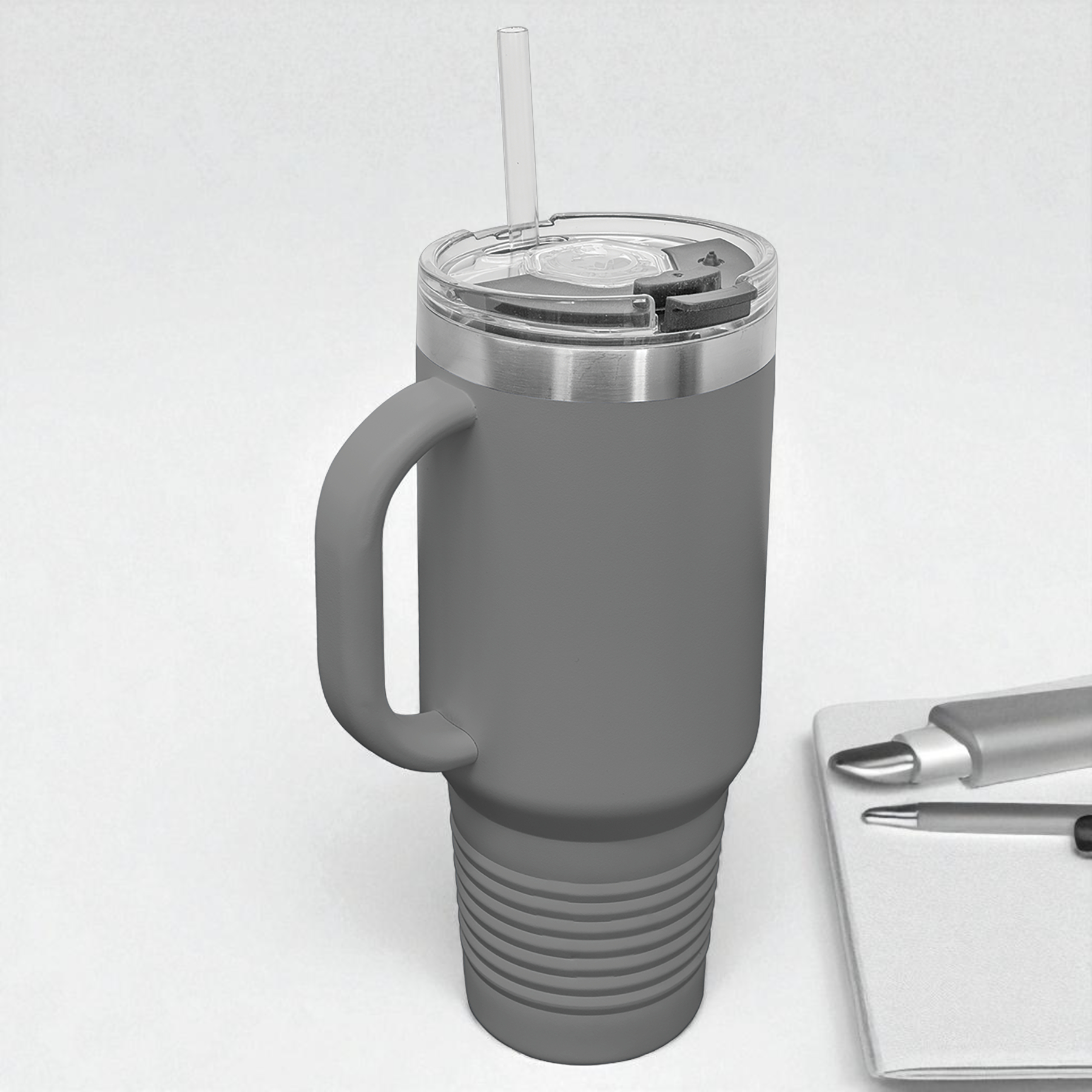 Custom Polar Camel 40 oz. Travel Mug with Handle & Straw – Personalized Stainless Steel Insulated Tumbler