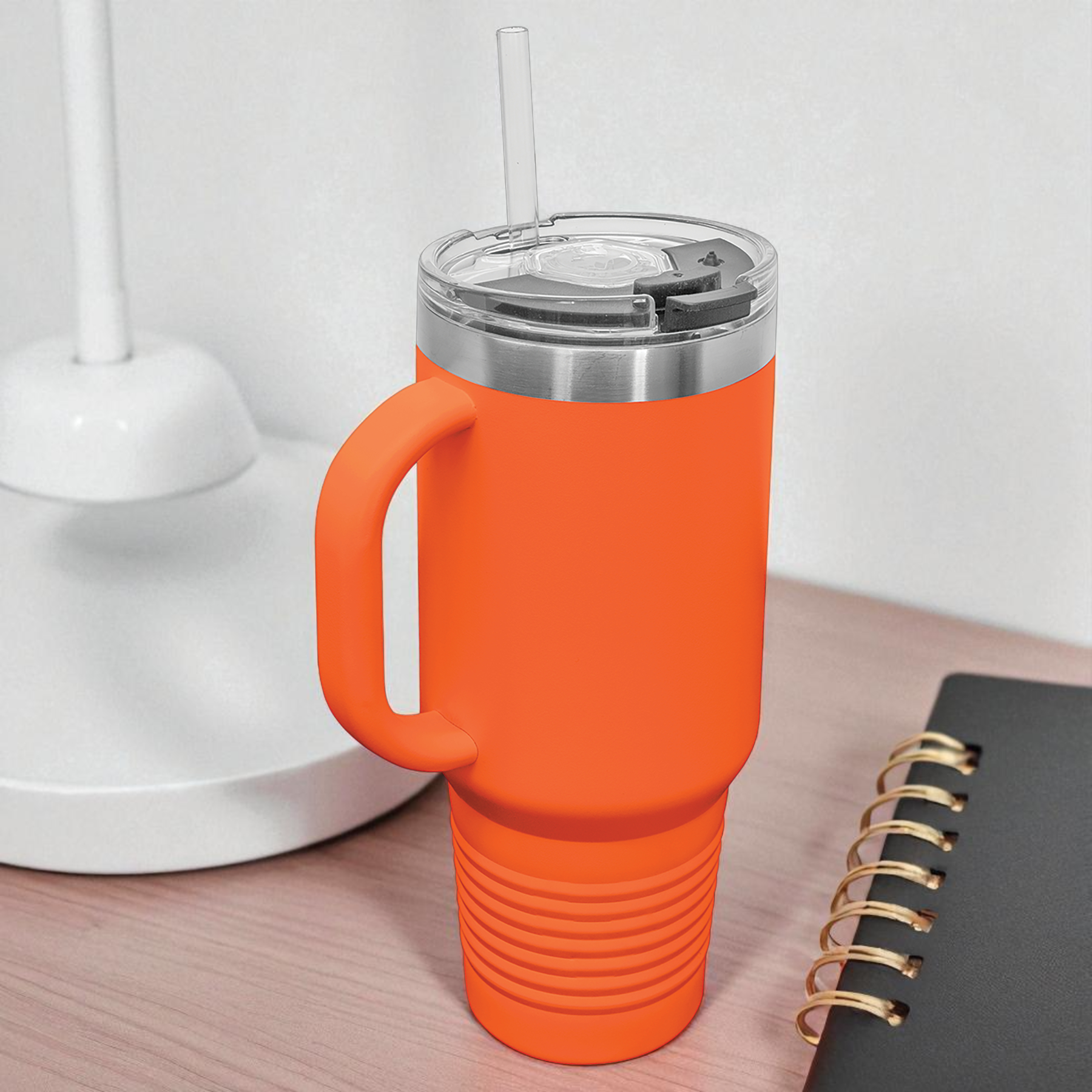 Custom Polar Camel 40 oz. Travel Mug with Handle & Straw – Personalized Stainless Steel Insulated Tumbler