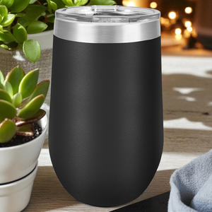 Custom Polar Camel 12 oz & 16 oz Stemless Tumblers with Lid – Personalized Stainless Steel Wine Tumblers | Laser Engraved Gifts by HP Design