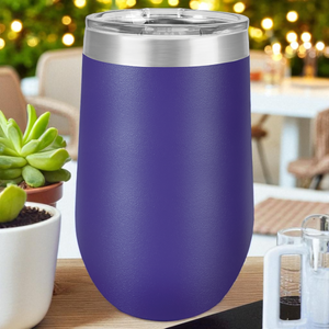 Custom Polar Camel 12 oz & 16 oz Stemless Tumblers with Lid – Personalized Stainless Steel Wine Tumblers | Laser Engraved Gifts by HP Design