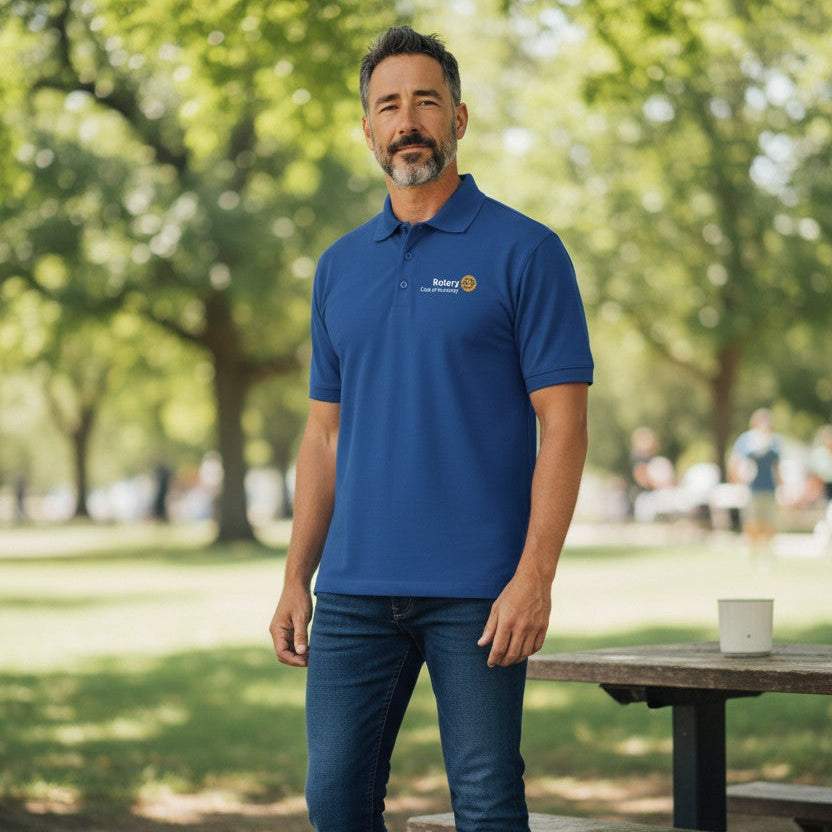 Rotary Club of McKinney Polo Shirt FOR HIM Crandall Easy-Care Polo
