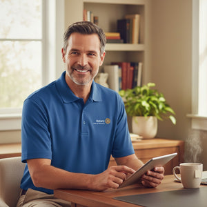 Rotary Club of McKinney Polo Shirt FOR HIM Crandall Easy-Care Polo