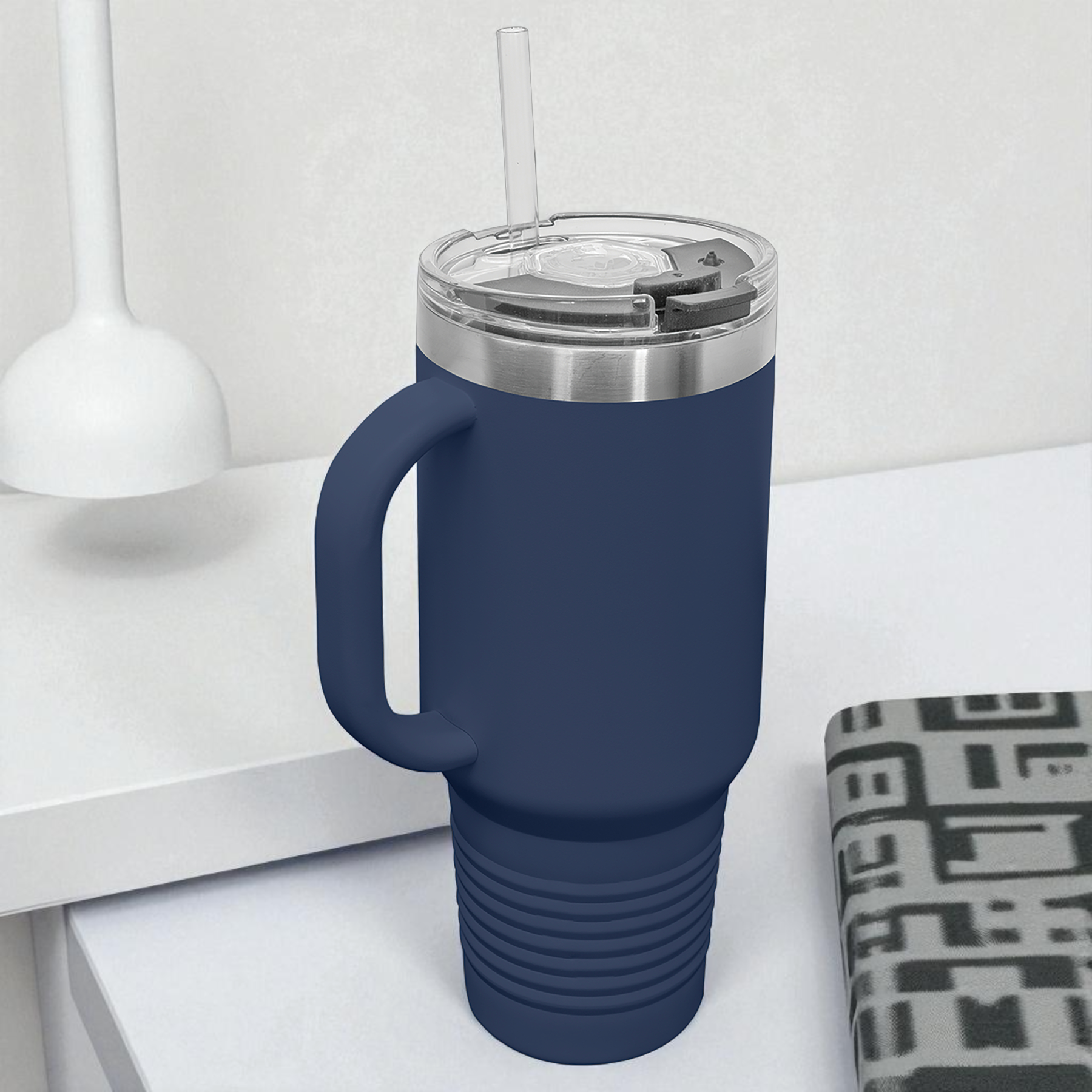 Custom Polar Camel 40 oz. Travel Mug with Handle & Straw – Personalized Stainless Steel Insulated Tumbler