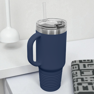 Custom Polar Camel 40 oz. Travel Mug with Handle & Straw – Personalized Stainless Steel Insulated Tumbler