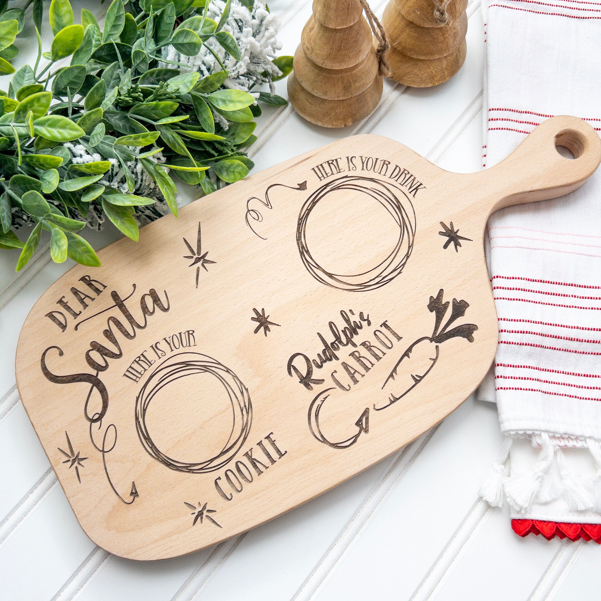 Personalized Santa's Milk and Cookies Board