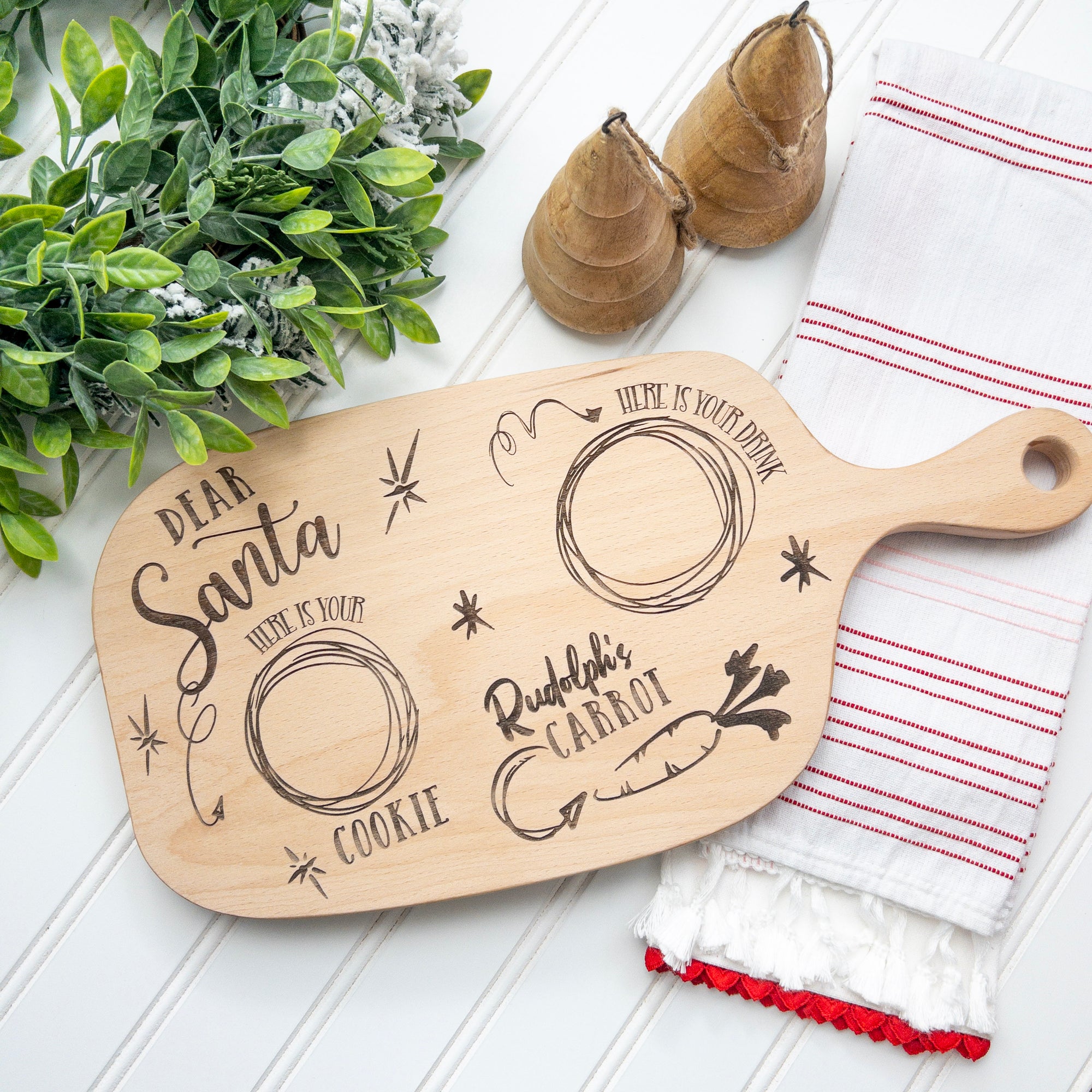 Personalized Santa's Milk and Cookies Board