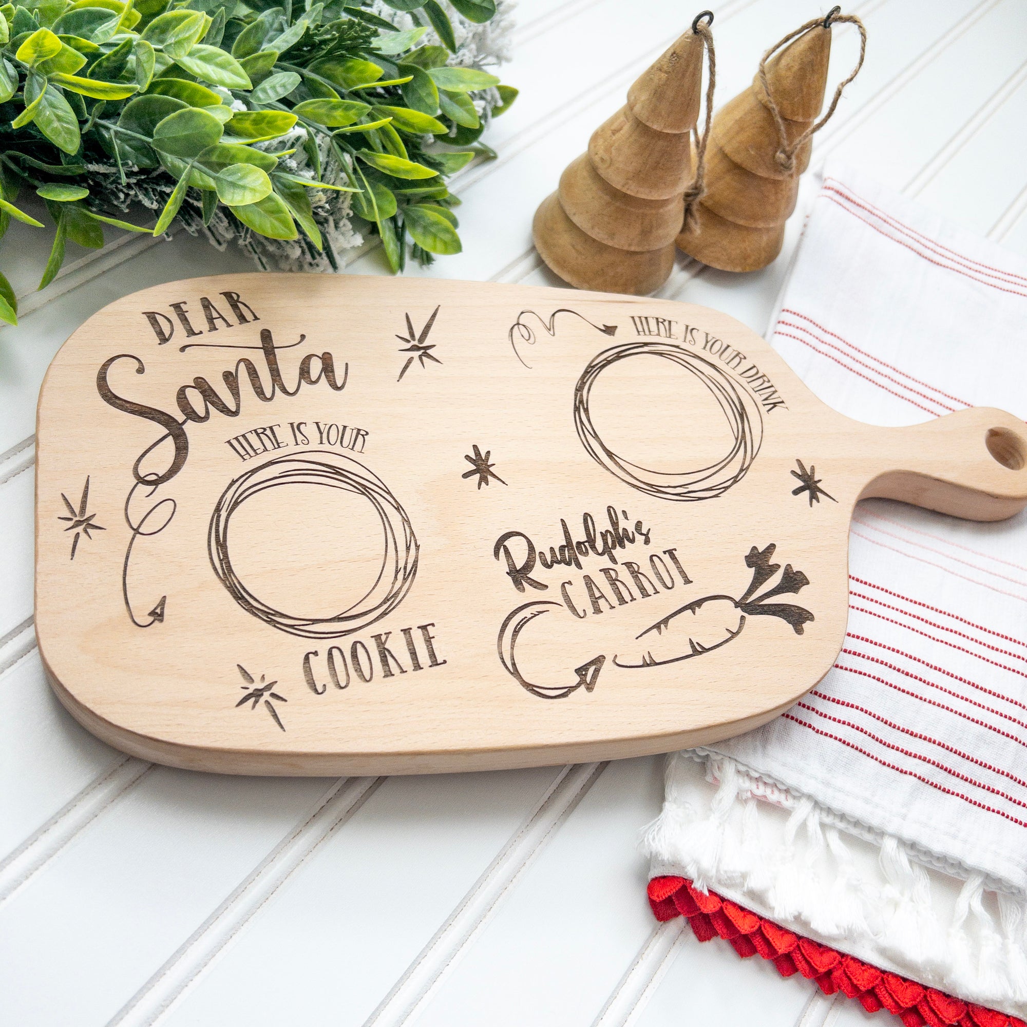 Personalized Santa's Milk and Cookies Board