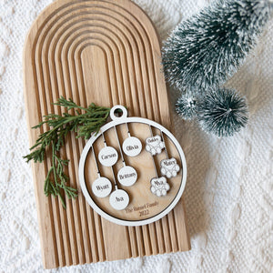 Personalized Tree Ornament Family and Pets