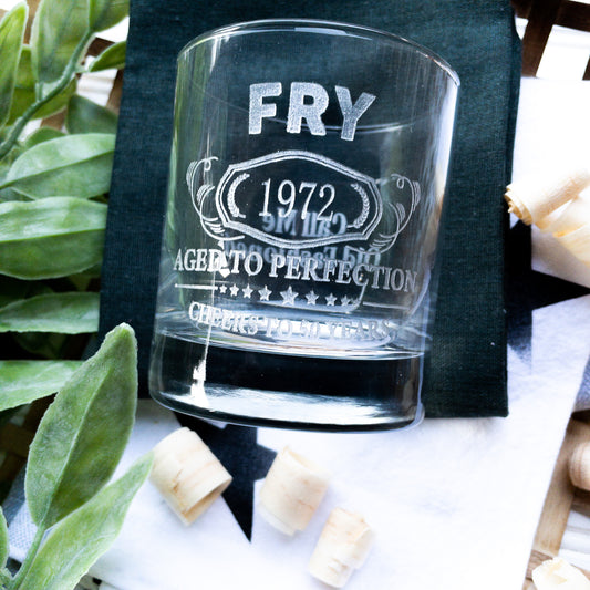 Personalized Whiskey Glass Set of Two